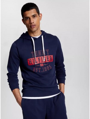 Tommy Hilfiger 85 Hoodie Sleepwear Dark Navy | 0589-KPDSG