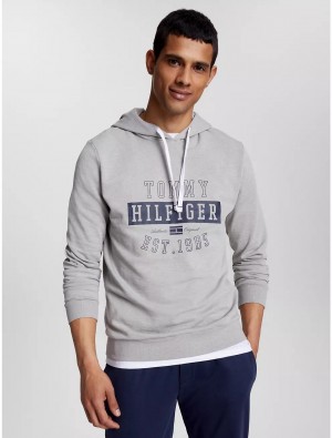 Tommy Hilfiger 85 Hoodie Sleepwear Grey Heather | 4518-YTQDM