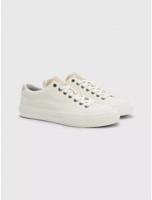 Tommy Hilfiger Abaca Low-Cut Sneaker Shoes Ecru | 6479-YTQUM