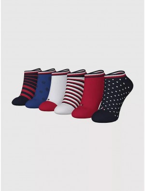 Tommy Hilfiger Ankle Sock 6-Pack Socks Desert Sky/Multi | 9608-JEQMO