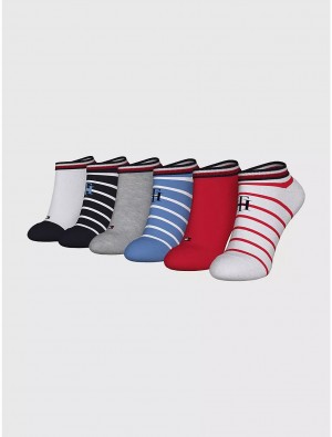 Tommy Hilfiger Ankle Sock 6-Pack Socks White/Multi | 2731-VBZUM
