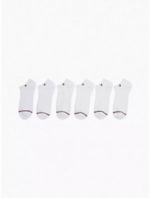 Tommy Hilfiger Ankle Sock 6-Pack Socks White | 9364-QKTWI