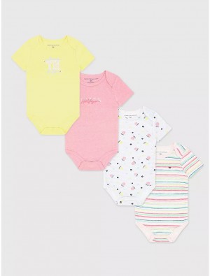 Tommy Hilfiger Babies' Onesie Set 4PK Onesies Assorted | 2394-JSZKC