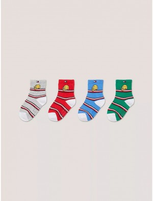 Tommy Hilfiger Babies' Sock 4-Pack Socks Aegean Ocean/Multi | 8471-VGMLQ