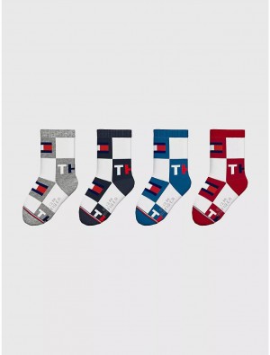 Tommy Hilfiger Babies' Sock 4-Pack Socks Cobalt Sapphire/MULTI | 6973-GTAHI