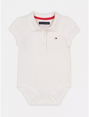 Tommy Hilfiger Babies' Solid Bodysuit Bodysuits White | 2514-XTQEO