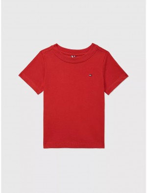 Tommy Hilfiger Babies' Solid T-Shirt T-Shirts Primary Red | 5329-HWNTM