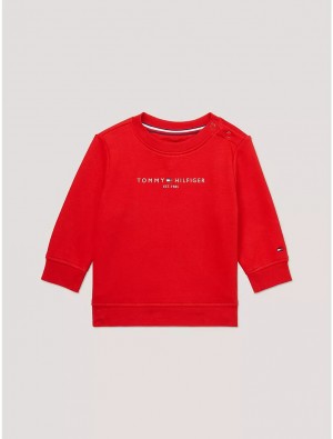 Tommy Hilfiger Babies' Tommy Logo Sweatshirt Sweatshirts & Sweaters Blush Red | 4923-GNPXF