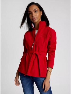 Tommy Hilfiger Belted Hilfiger Yacht Jacket Jackets Primary Red | 1547-HDZSV