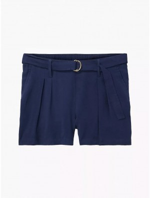 Tommy Hilfiger Belted Short Bottoms Masters Navy | 8294-WZYAI