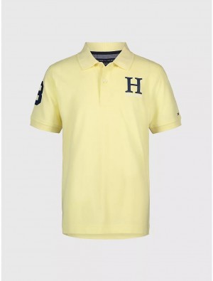 Tommy Hilfiger Big Kids' H Polo Polos Lemonade | 6982-TXRQW