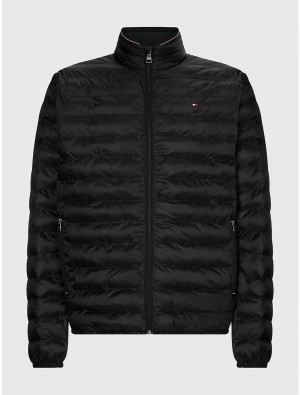 Tommy Hilfiger Big and Tall Recycled Packable Jacket Jackets Black | 9162-UJFCB