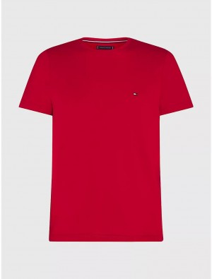 Tommy Hilfiger Big and Tall Stretch Cotton T-Shirt Big & Tall Arizona Red | 3845-RTWEH