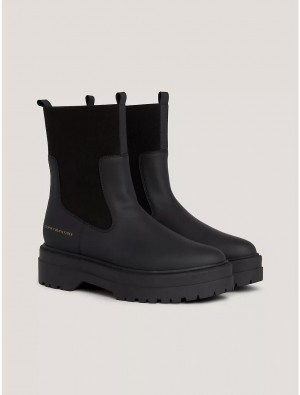Tommy Hilfiger Chelsea Utility Boot Shoes Black | 6254-AMBYR