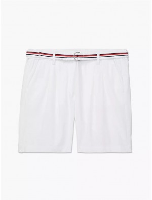 Tommy Hilfiger Chino Short Bottoms Optic White | 7328-SAGTN