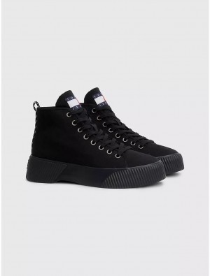 Tommy Hilfiger City High-Top Sneaker Shoes Black | 6035-XQCOT