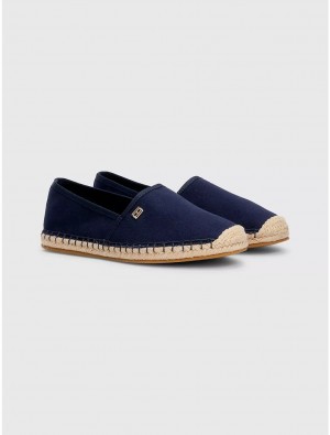 Tommy Hilfiger Classic Espadrille Shoes Space Blue | 4563-MYRFV