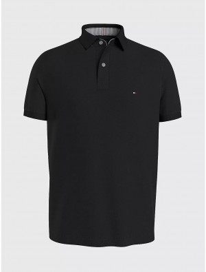 Tommy Hilfiger Classic Fit 1985 Polo Tops Black | 7231-VYUWL
