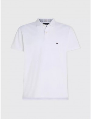 Tommy Hilfiger Classic Fit 1985 Polo Tops White | 1576-SHDJT