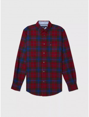 Tommy Hilfiger Classic Fit Bold Tartan Shirt Tops Rogue | 0471-IEVOC