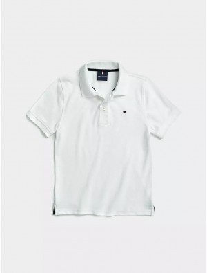 Tommy Hilfiger Classic Polo Tops Bright White | 2103-AJFTO