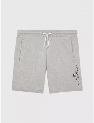 Tommy Hilfiger Classic Sweatshort Bottoms Grey Heather | 7856-ENSJL