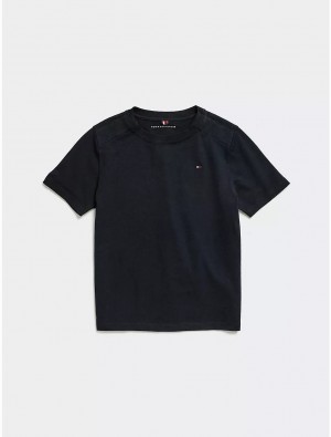 Tommy Hilfiger Classic T-Shirt Tops Navy | 4691-OHBFC