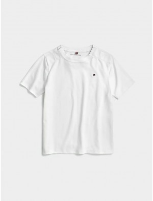 Tommy Hilfiger Classic T-Shirt Tops Optic White | 9761-UCNTP