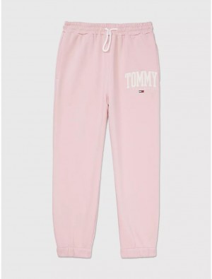 Tommy Hilfiger Collegiate Sweatpant Bottoms Broadway Pink | 6029-GWDRH