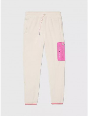 Tommy Hilfiger Colorblock Sweatpant Bottoms Western Khaki | 2897-UGTPX