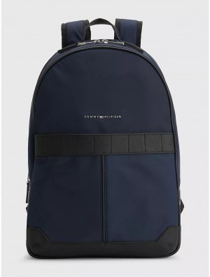 Tommy Hilfiger Commuter Nylon Backpack Bags Space Blue | 1408-EZKTF