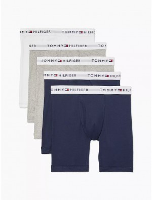 Tommy Hilfiger Cotton Classics Boxer Brief 5-Pack Underwear Navy/Grey Heather/White | 2751-HAPVL