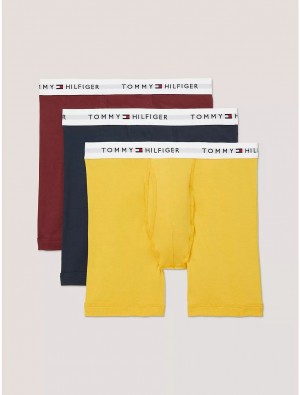 Tommy Hilfiger Cotton Classics Boxer Brief 3-Pack Underwear Honey | 2357-IYFZD