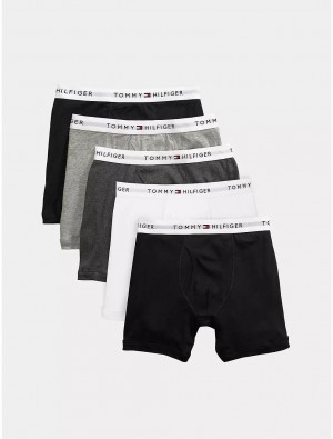 Tommy Hilfiger Cotton Classics Boxer Brief 5-Pack Underwear Black Pepper | 0398-GNXIJ