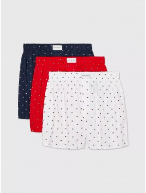 Tommy Hilfiger Cotton Classics Woven Boxer 3-Pack Underwear Multi | 8409-YPZJX