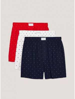 Tommy Hilfiger Cotton Classics Woven Boxer 3-Pack Underwear Multi | 7046-LIDEN