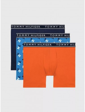 Tommy Hilfiger Cotton Stretch Boxer Brief 3-Pack Underwear Sisal | 9640-LOUJM