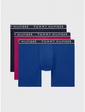 Tommy Hilfiger Cotton Stretch Boxer Brief 3-Pack Underwear China Blue | 3769-FCIOZ