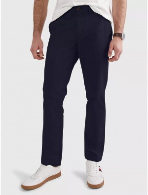 Tommy Hilfiger Custom Fit THFlex Comfort Stretch Chino Pants Sky Captain | 8176-KIGPT