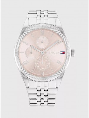 Tommy Hilfiger Dress Watch with Stainless Steel Bracelet Watches Blush | 3147-VIDWX