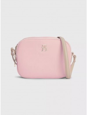 Tommy Hilfiger Emblem Crossbody Bag Bags Soothing Pink | 1037-KYGUI