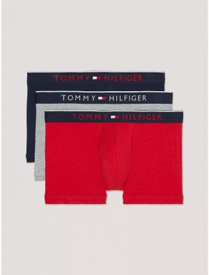 Tommy Hilfiger Essential Luxe Stretch Trunk 3-Pack Underwear Mahogany | 5782-CBMIE