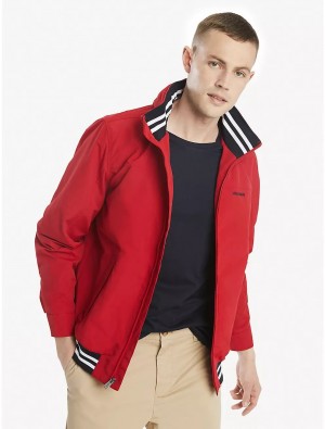 Tommy Hilfiger Essential Regatta Windbreaker Jackets Primary Red | 4165-KAWYL