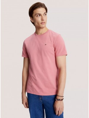 Tommy Hilfiger Essential Solid T-Shirt T-Shirts Pink Blossom | 7413-LCIKF