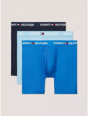 Tommy Hilfiger Everyday Micro Boxer Brief 3-Pack Underwear Blue Multi | 2859-EPMYZ