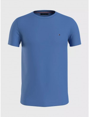 Tommy Hilfiger Extra Slim Fit Premium T-Shirt T-Shirts Iconic Blue | 6194-ZFSWI