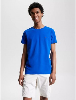 Tommy Hilfiger Extra Slim Fit Premium T-Shirt T-Shirts Ultra Blue | 1057-BJUEI