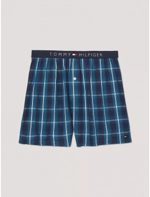 Tommy Hilfiger Fashion Woven Boxer Underwear Blue Wave | 8015-OMNVW