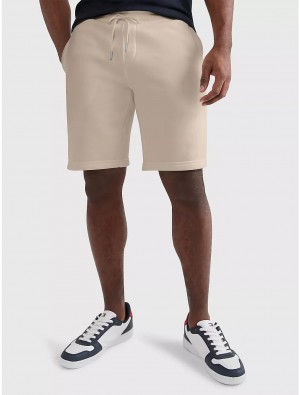 Tommy Hilfiger Flag Logo Sweatshort Pants & Shorts Mudstone | 4830-PYJLT