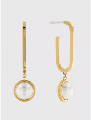 Tommy Hilfiger Gold-Tone Orb Earring Jewelry Gold | 7485-SBUFC